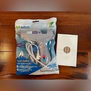 Full size hot glue gun and nude pink sealing wax for wedding invitation wax seal